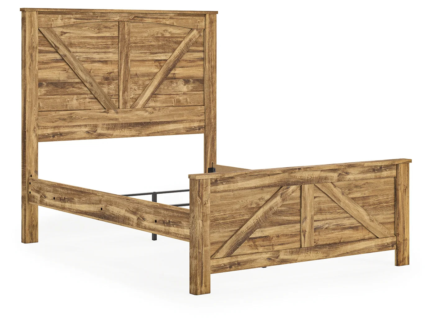 Maystonna - Queen Crossbuck Panel Bed - Brown