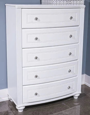 Kozlani - White - Five Drawer Chest