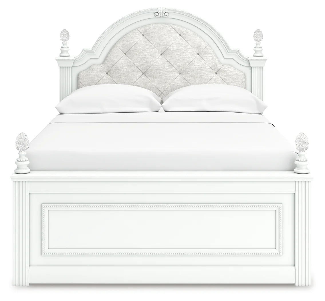 Kozlani - Full Upholstered Panel Storage Bed - White