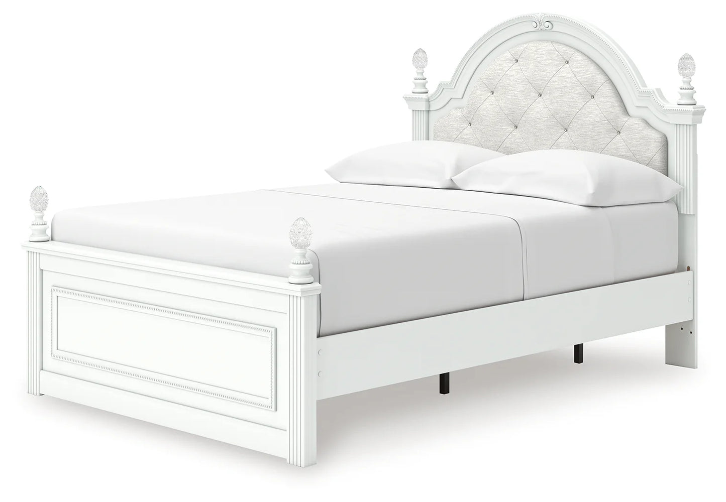 Kozlani - Full Upholstered Panel Storage Bed - White