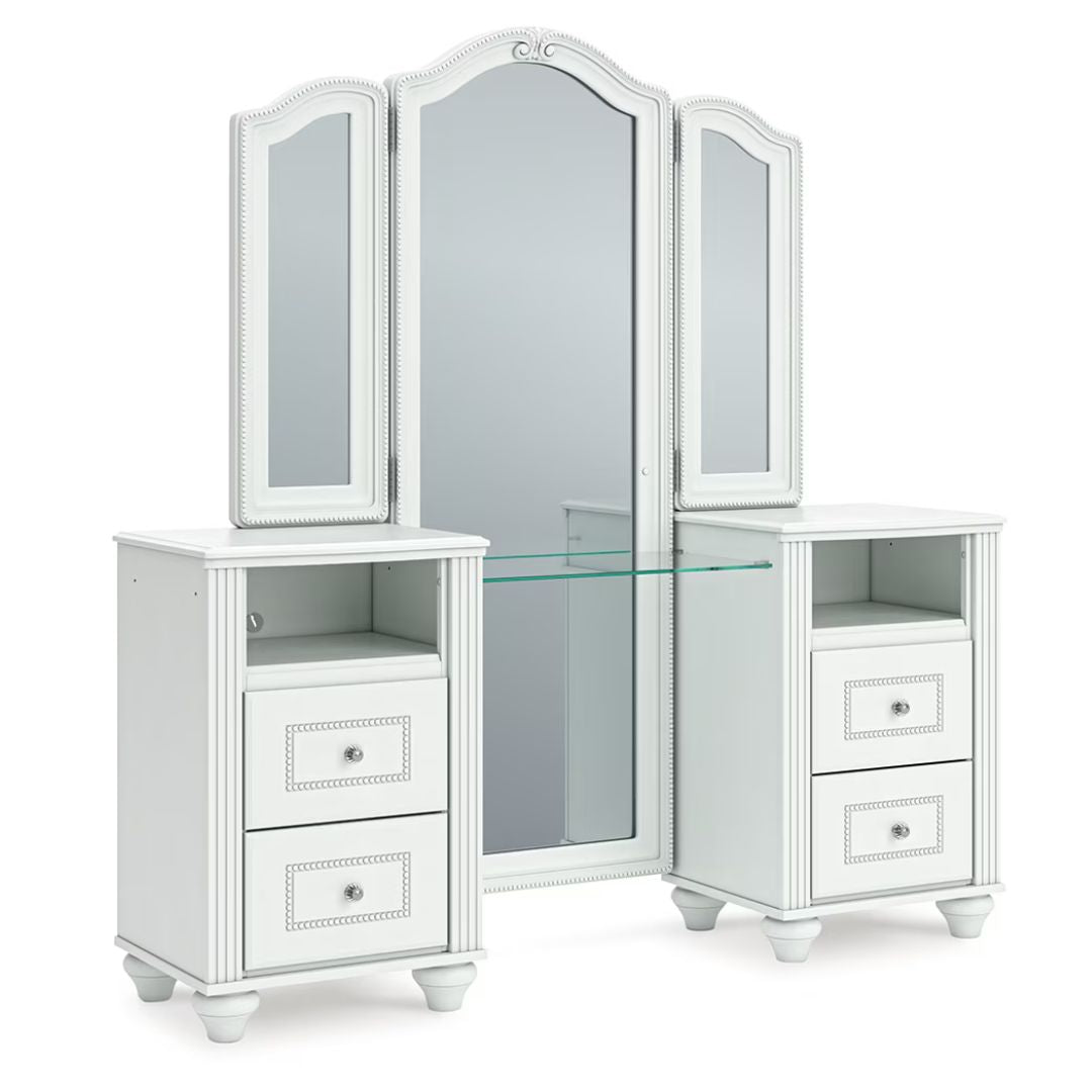 Kozlani - Vanity With Mirror - White