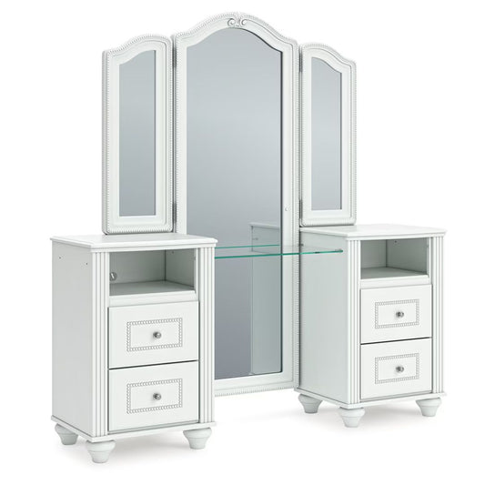 Kozlani - Vanity With Mirror - White