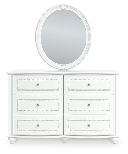 Kozlani - Dresser And Mirror - White