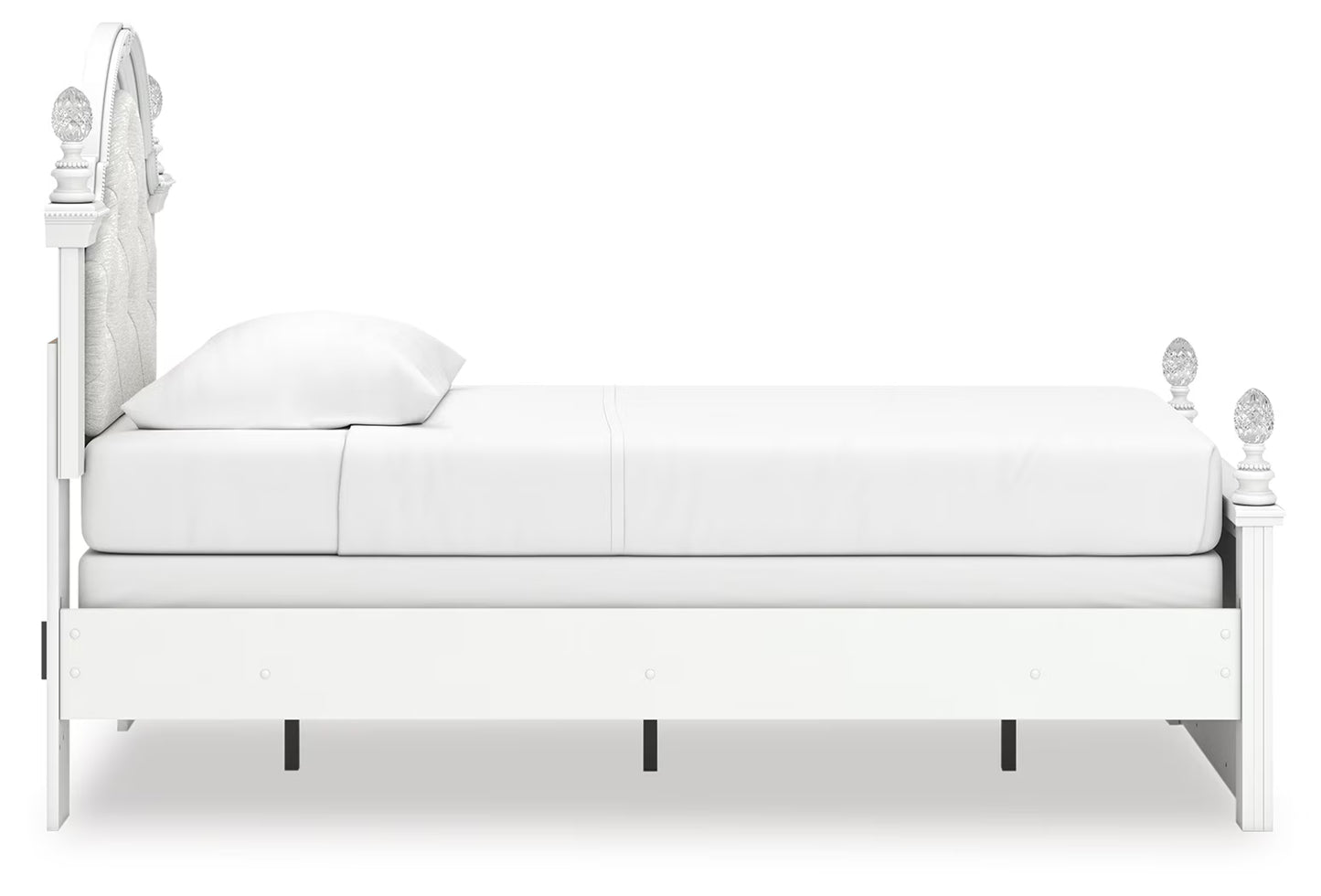 Kozlani - Twin Upholstered Panel Bed - White