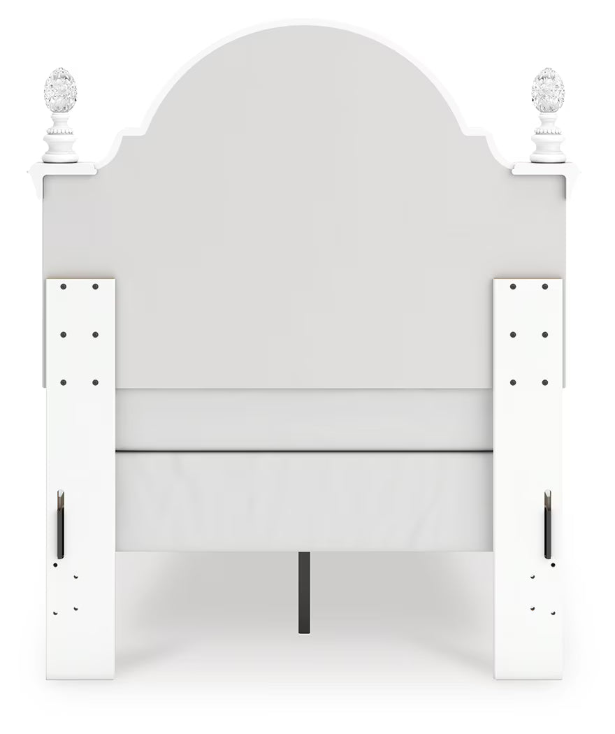 Kozlani - Twin Upholstered Panel Bed - White