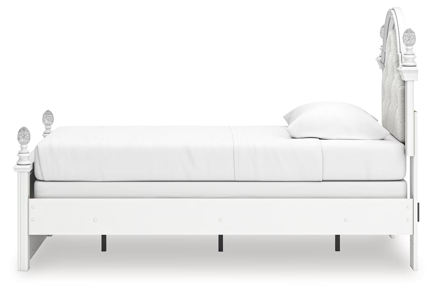 Kozlani - Twin Upholstered Panel Bed - White