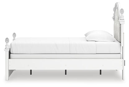 Kozlani - Twin Upholstered Panel Bed - White