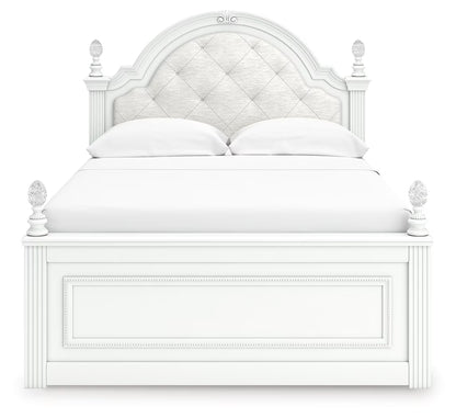 Kozlani - Full Upholstered Panel Bed - White