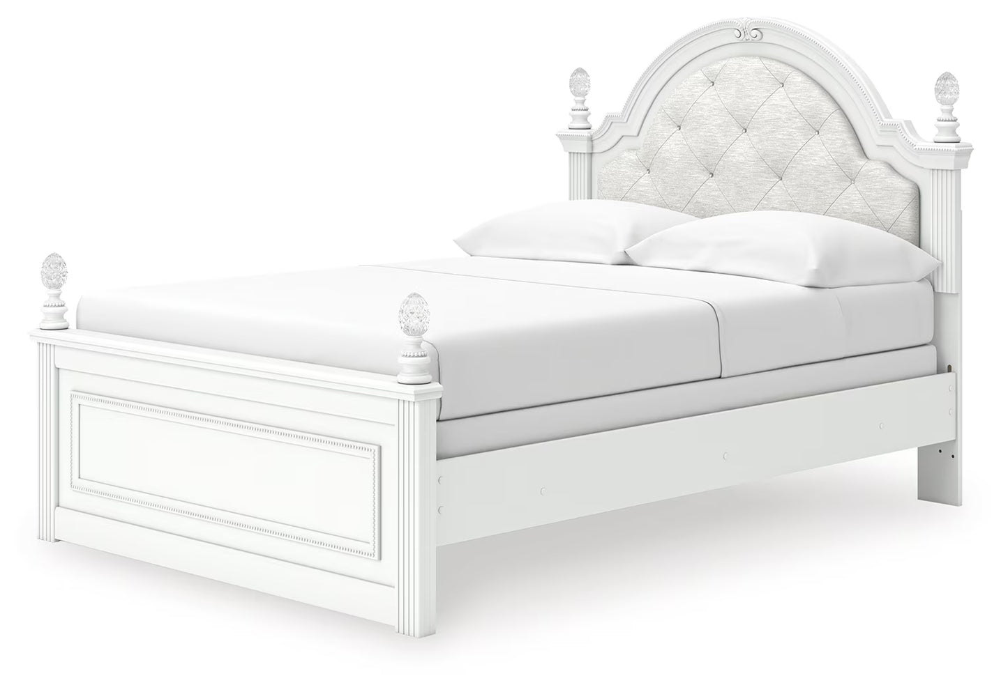 Kozlani - Full Upholstered Panel Bed - White