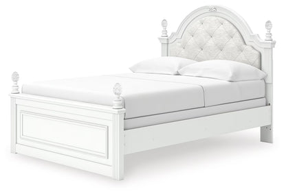 Kozlani - Full Upholstered Panel Bed - White