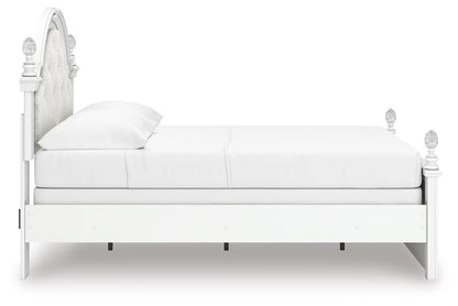 Kozlani - Full Upholstered Panel Bed - White