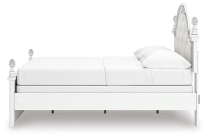 Kozlani - Full Upholstered Panel Bed - White