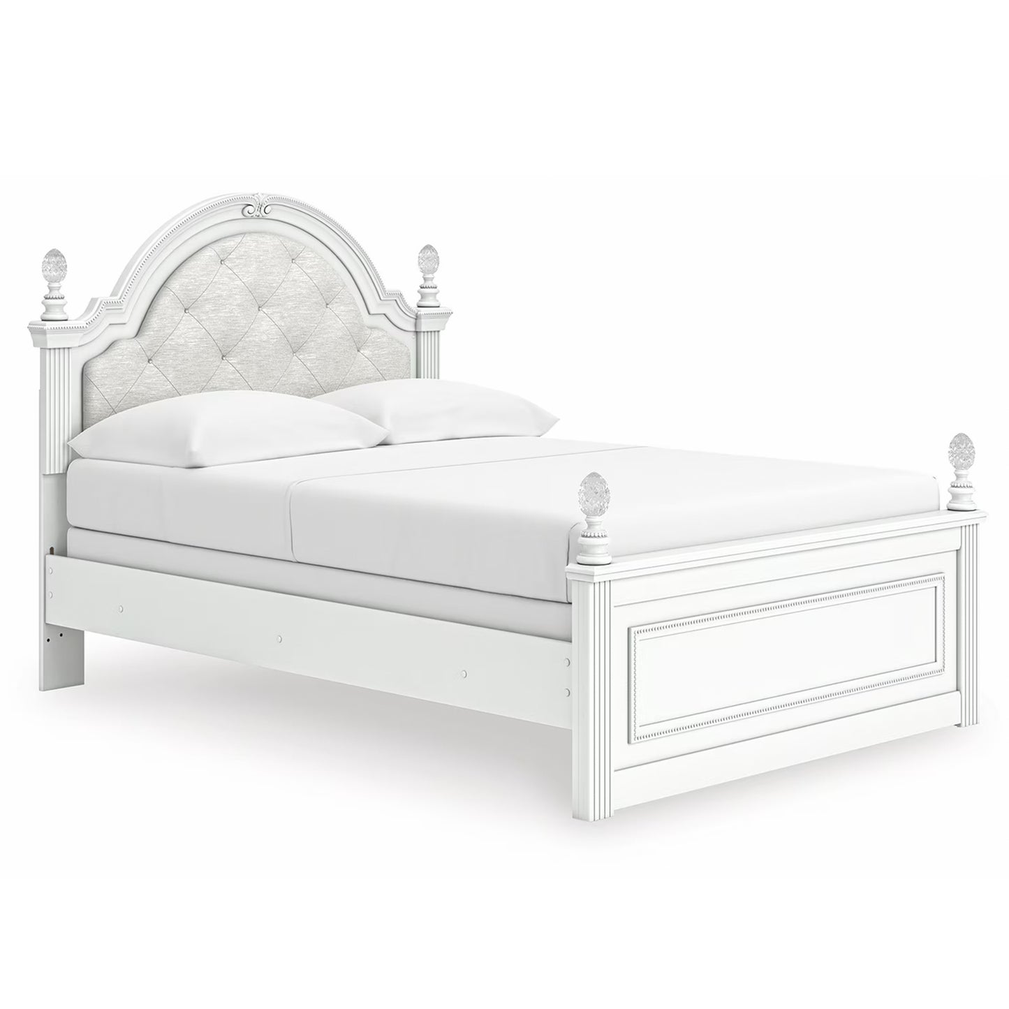 Kozlani - Full Upholstered Panel Bed - White
