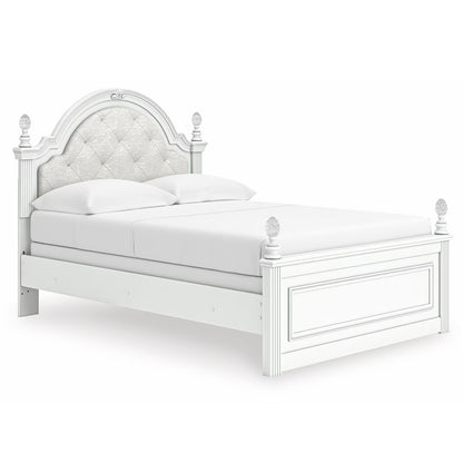 Kozlani - Full Upholstered Panel Bed - White