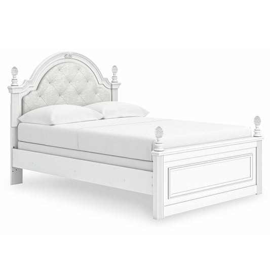 Kozlani - Full Upholstered Panel Bed - White