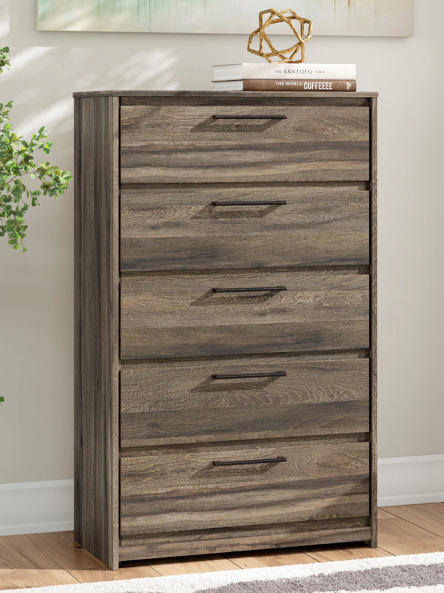 Elbrim - Brown - Five Drawer Chest