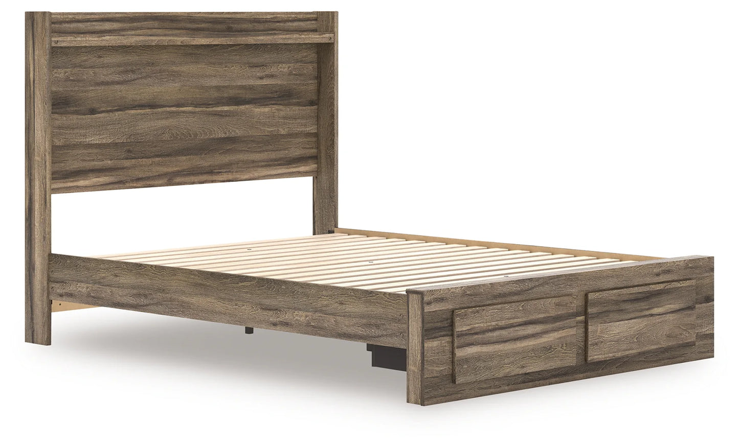 Elbrim - Queen Panel Storage Bed - Brown