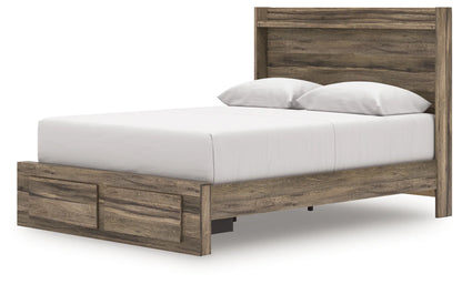 Elbrim - Queen Panel Storage Bed - Brown