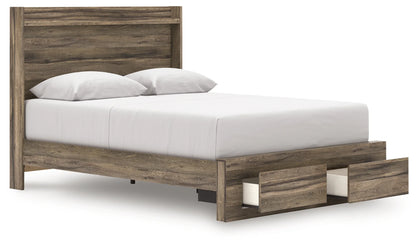 Elbrim - Queen Panel Storage Bed - Brown