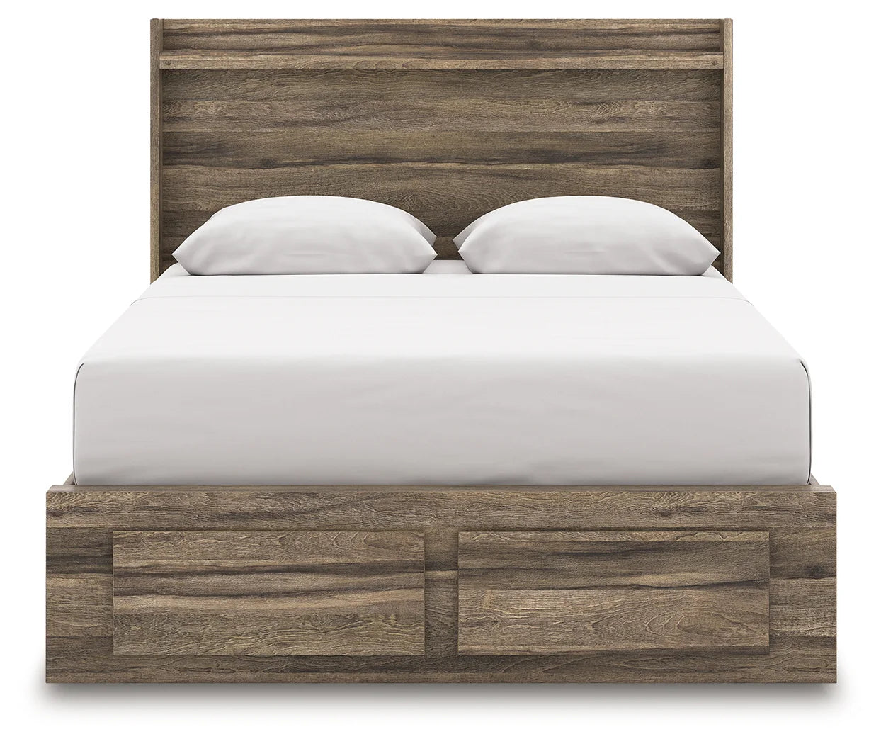 Elbrim - Queen Panel Storage Bed - Brown