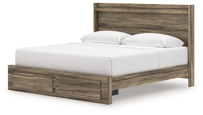 Elbrim - King Panel Storage Bed - Brown