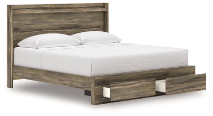 Elbrim - King Panel Storage Bed - Brown