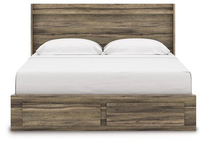 Elbrim - King Panel Storage Bed - Brown