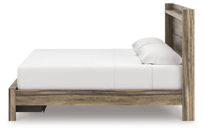 Elbrim - King Panel Storage Bed - Brown