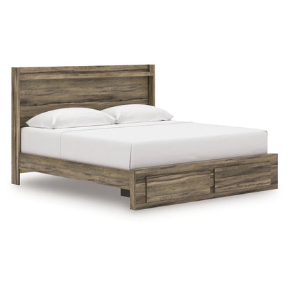Elbrim - King Panel Storage Bed - Brown