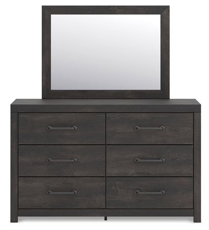 Hollivern - Dark Gray - Dresser And Mirror