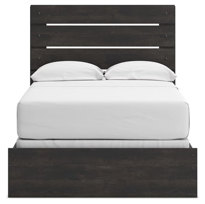 Hollivern - Dark Gray - Full Panel Bed