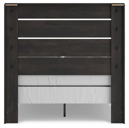 Hollivern - Dark Gray - Full Panel Bed
