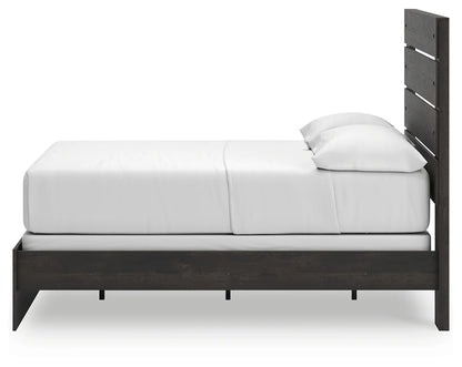 Hollivern - Dark Gray - Full Panel Bed