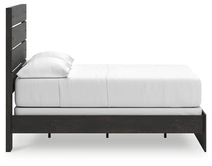 Hollivern - Dark Gray - Full Panel Bed