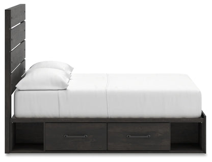 Hollivern - Full Panel Storage Bed - Dark Gray
