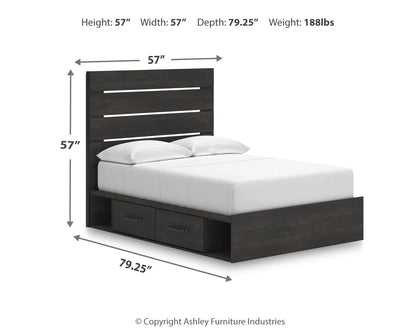 Hollivern - Full Panel Storage Bed - Dark Gray