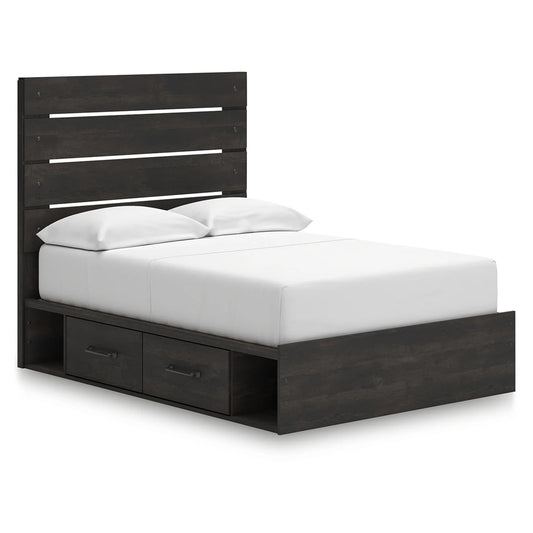 Hollivern - Full Panel Storage Bed - Dark Gray