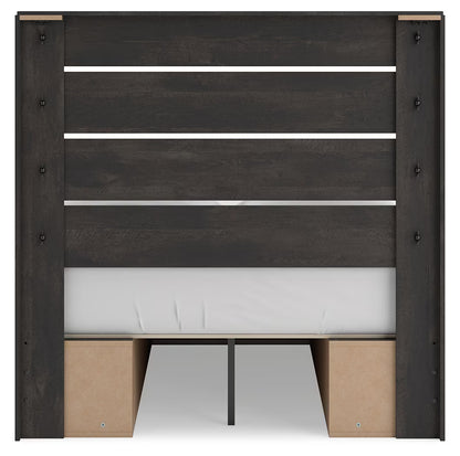 Hollivern - Full Panel Bed With Storage - Dark Gray