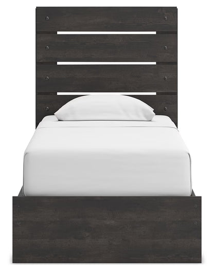 Hollivern - Twin Panel Storage Bed - Dark Gray