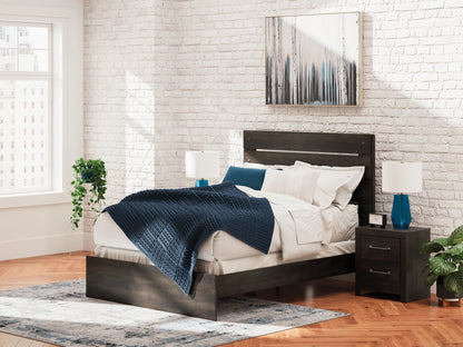 Hollivern - Dark Gray - Queen Panel Bed