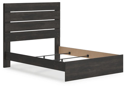 Hollivern - Dark Gray - Queen Panel Bed