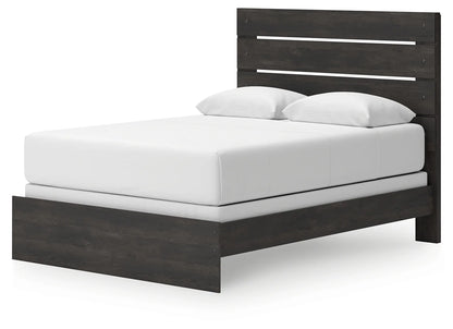 Hollivern - Dark Gray - Queen Panel Bed