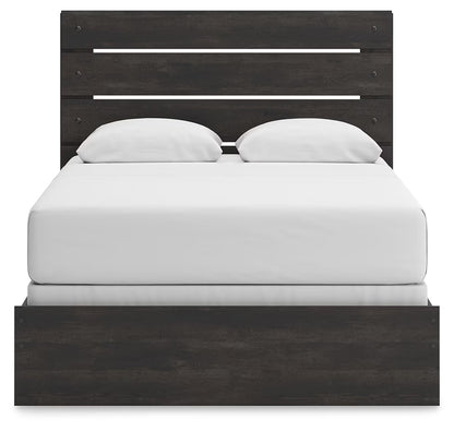 Hollivern - Dark Gray - Queen Panel Bed