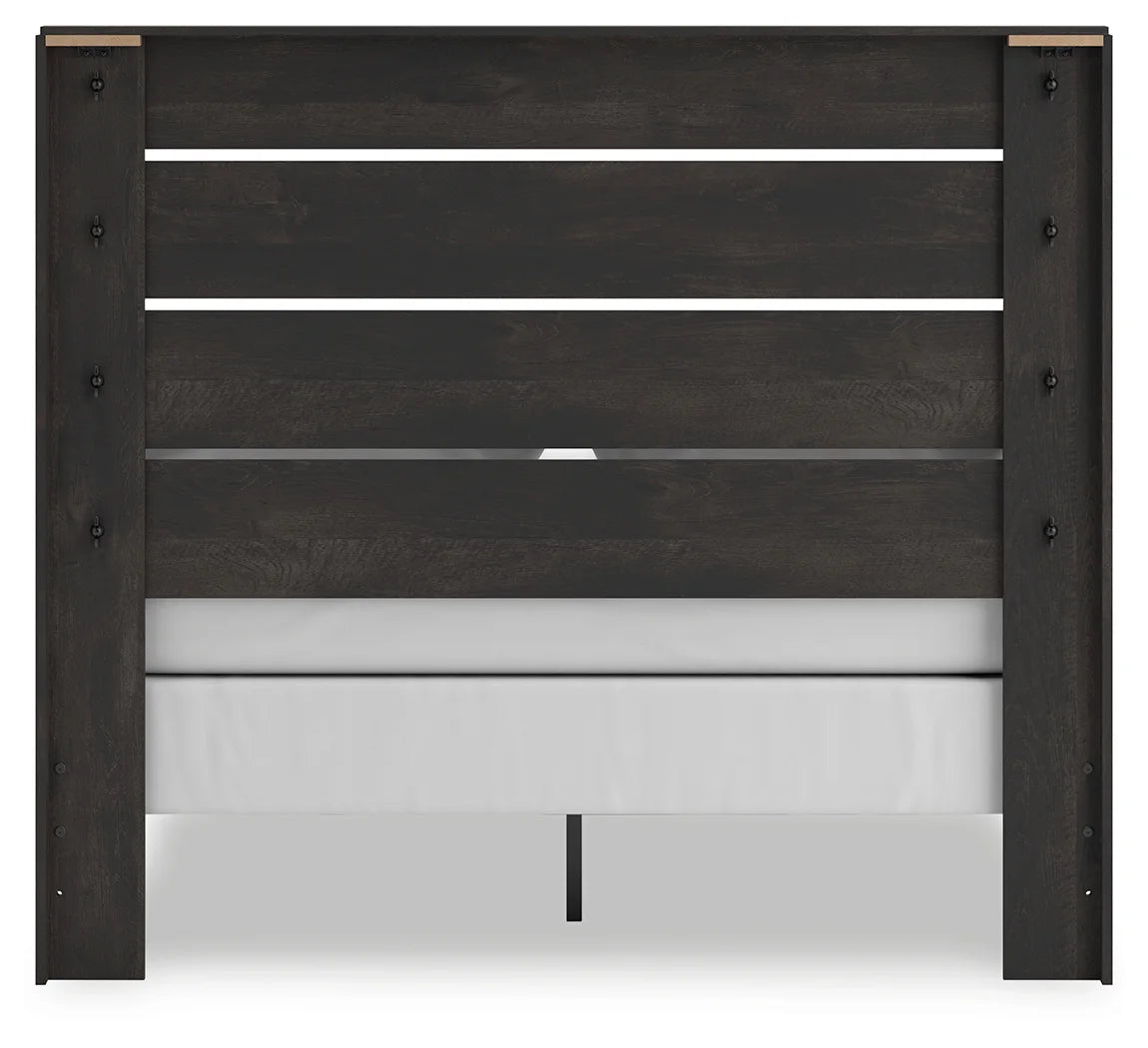 Hollivern - Dark Gray - Queen Panel Bed