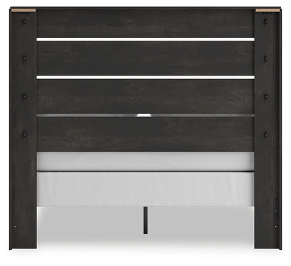 Hollivern - Dark Gray - Queen Panel Bed