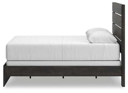 Hollivern - Dark Gray - Queen Panel Bed