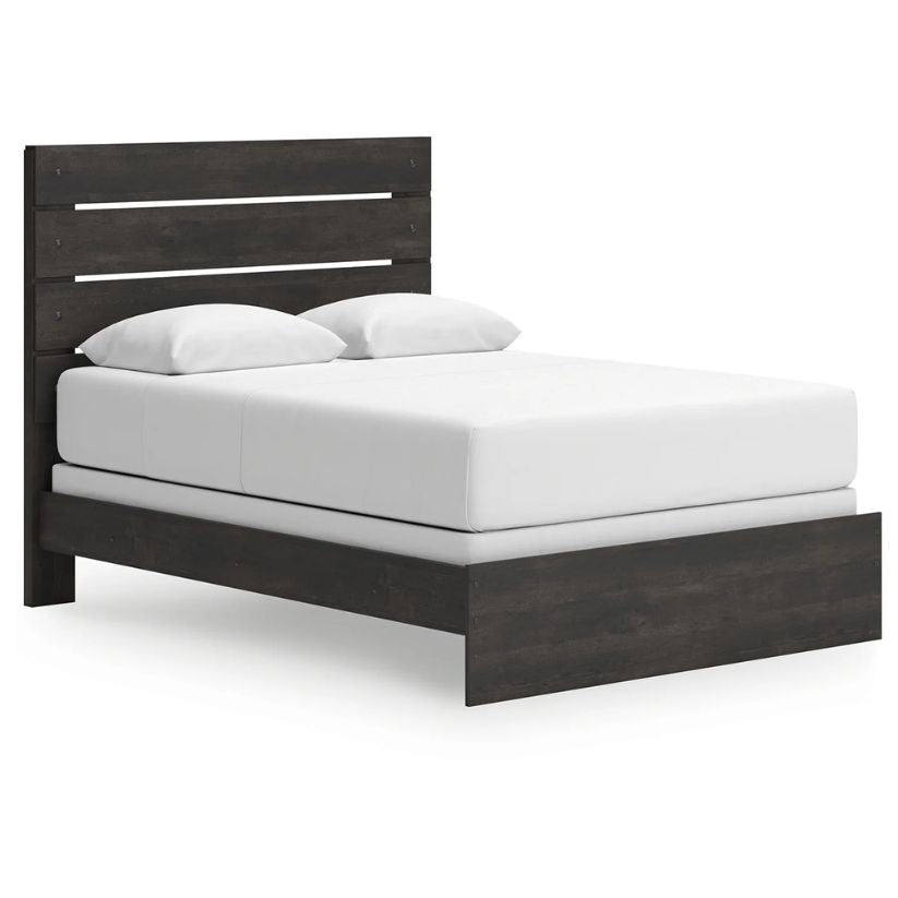 Hollivern - Dark Gray - Queen Panel Bed
