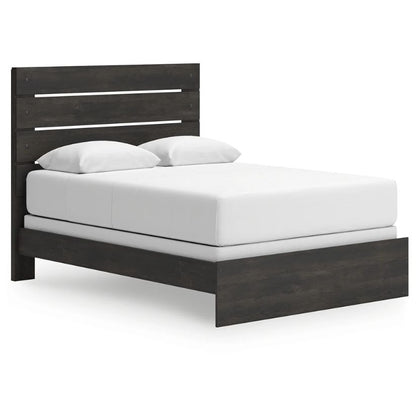 Hollivern - Dark Gray - Queen Panel Bed