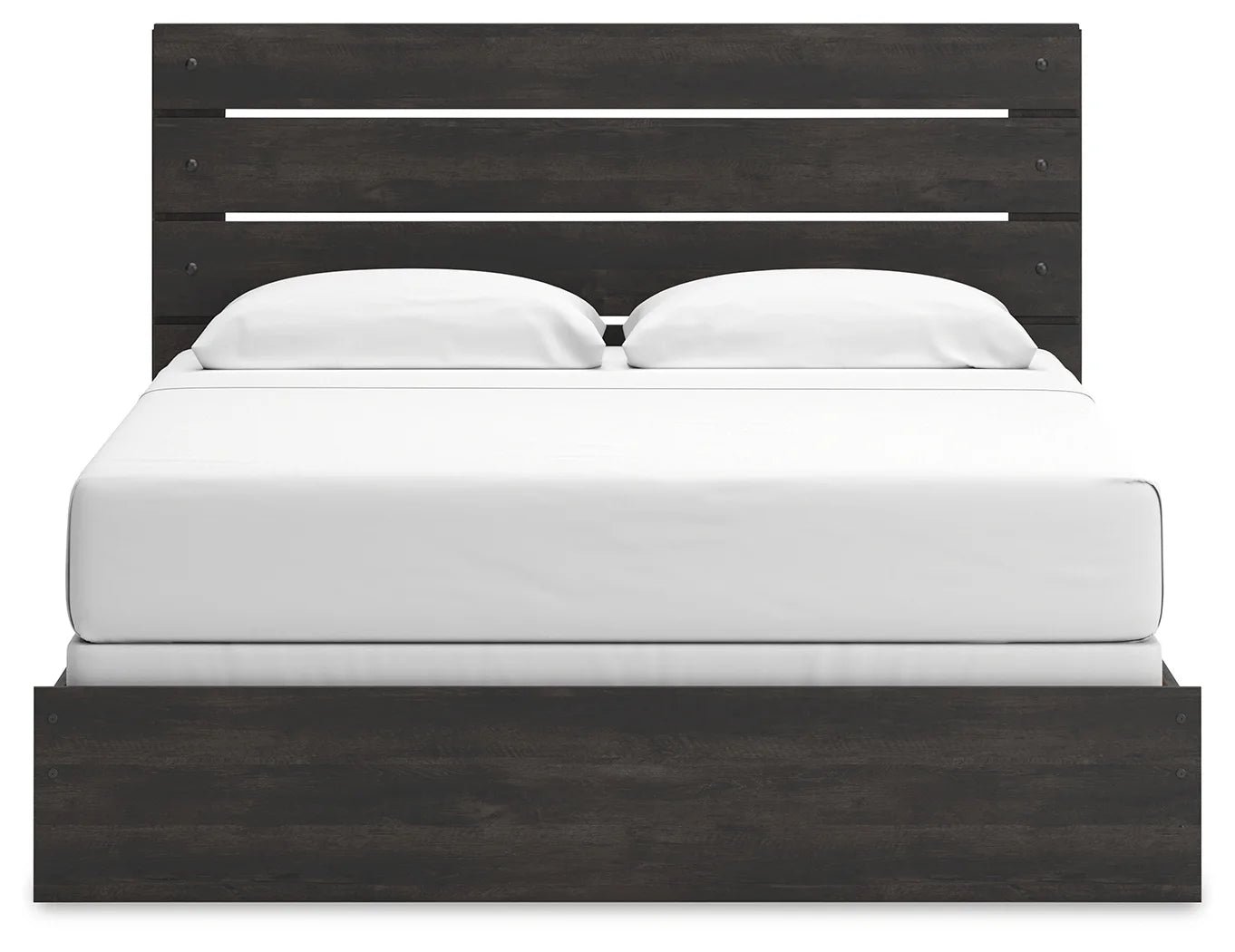 Hollivern - Dark Gray - King Panel Bed