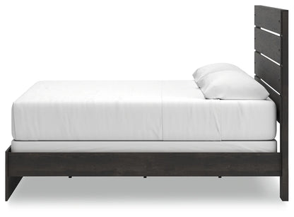 Hollivern - Dark Gray - King Panel Bed